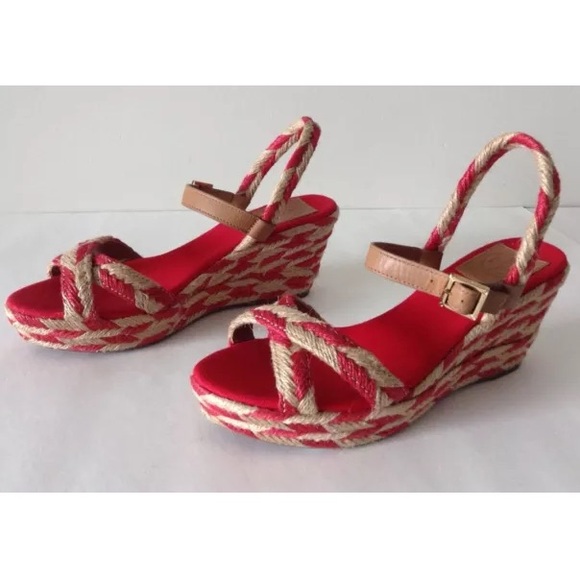 TORY BURCH CAMELIA WEDGE ANKLE STRAP ESPADRILLES - Picture 2 of 4